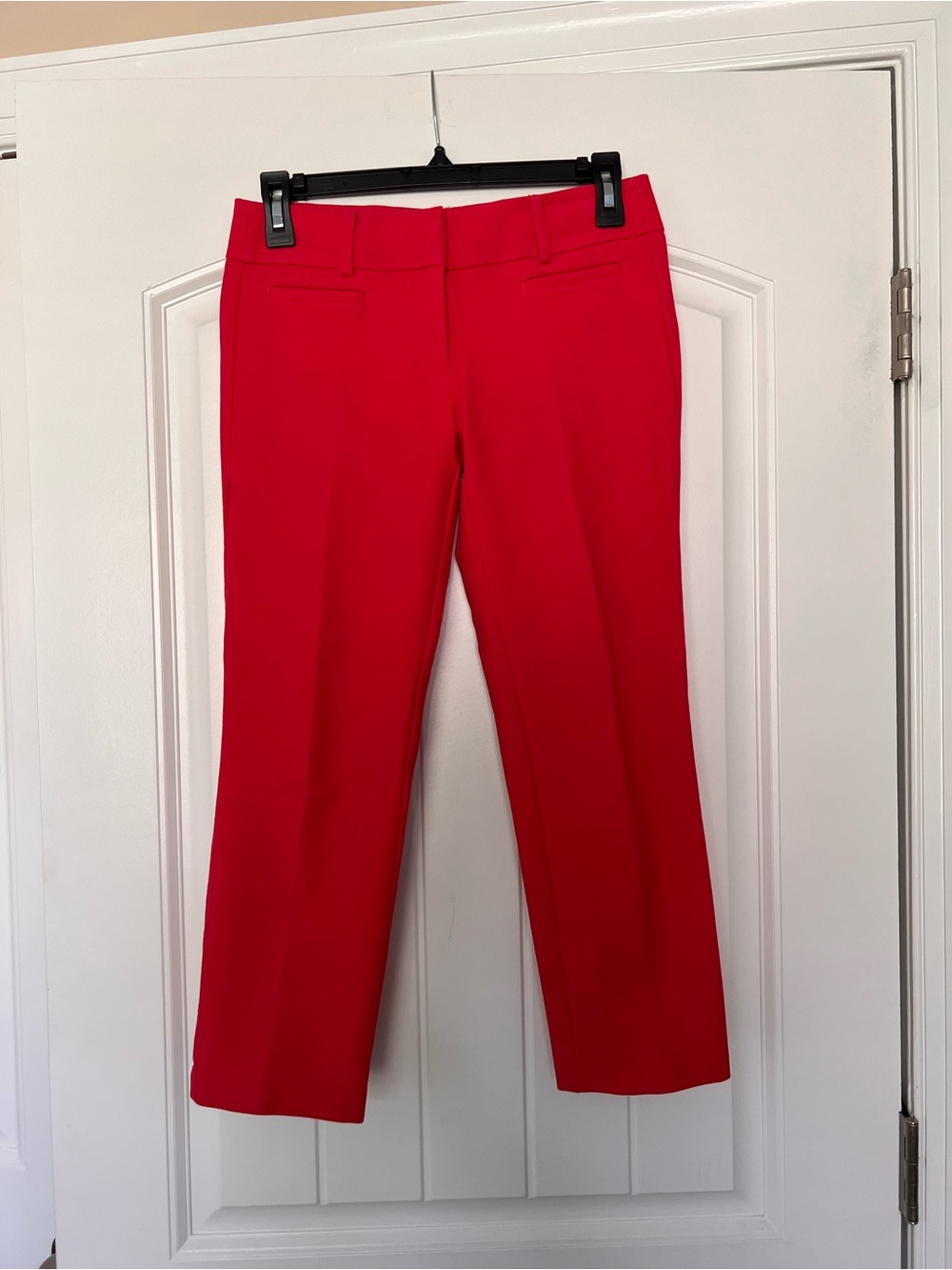 LOFT Marisa Riviera Red Cropped Straight Leg Pants Size 00P